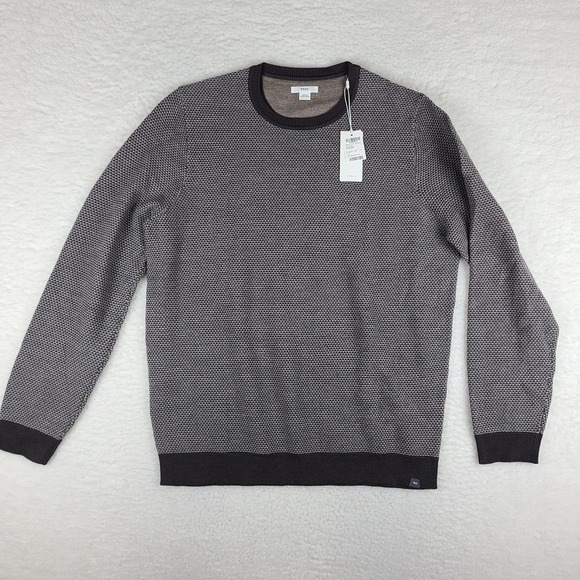 BRAX Sweater Mens XL Brown Gray Crewneck Rick Sweatshirt Wool‎ NWT NEW